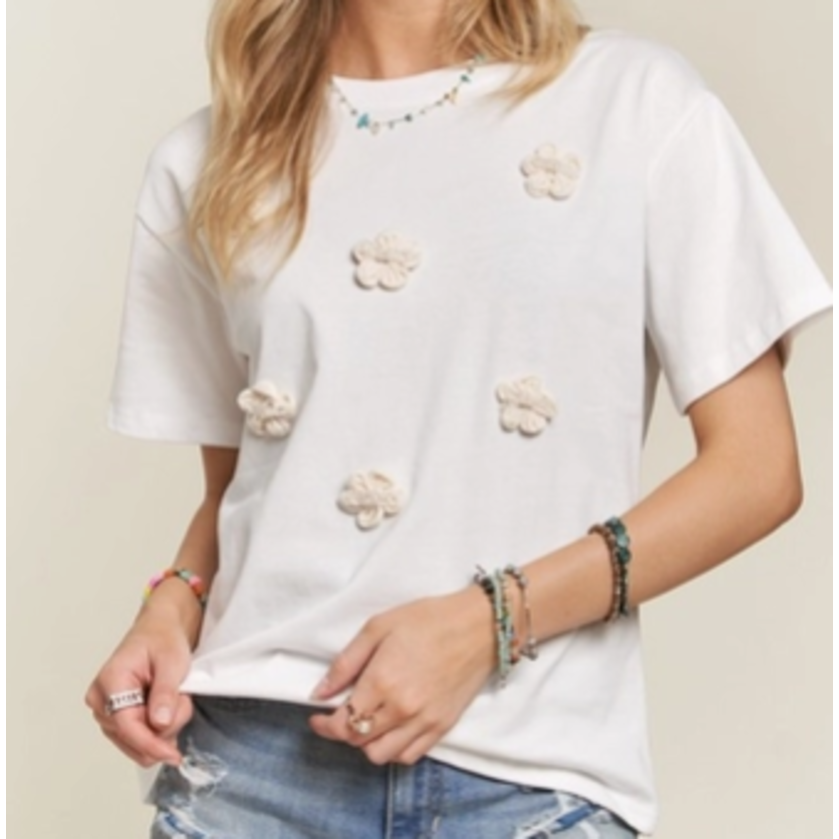 Vanilla Monkey VM Floral Patched Casual Top
