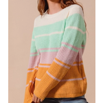 Vanilla Monkey VM Wide Stripe Casual Sweater Top