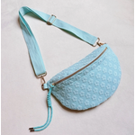 Ellison+Young E&Y Embossed Daisy Blossom Belt Sling Bag Mint