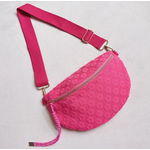 Ellison+Young E&Y Embossed Daisy Blossom Belt Sling Bag Pink