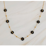 Ellison+Young E&Y Flower Field Romance Beaded Necklace Black