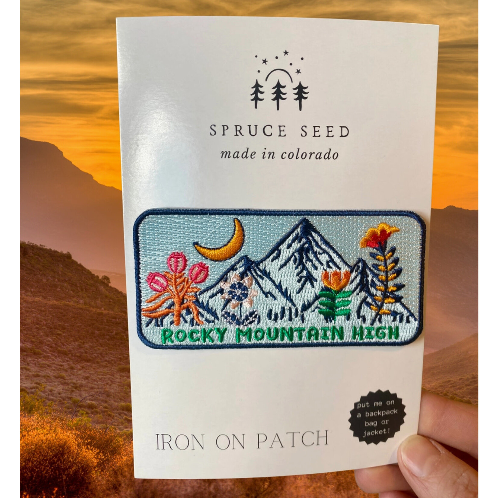 Spruce Seed LLC Spruce Seed Rocky Mountain High Iron on Patch