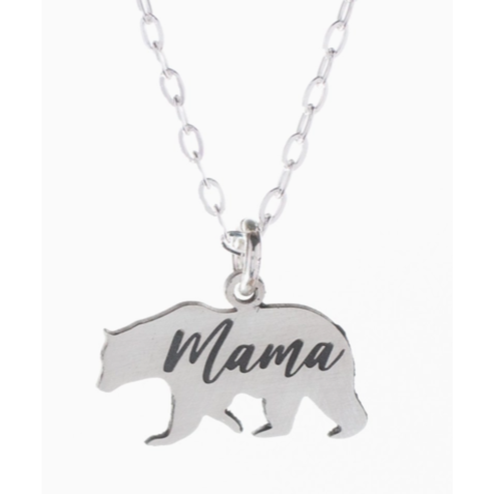 Bearded Jeweler Mama Bear Necklace Silver