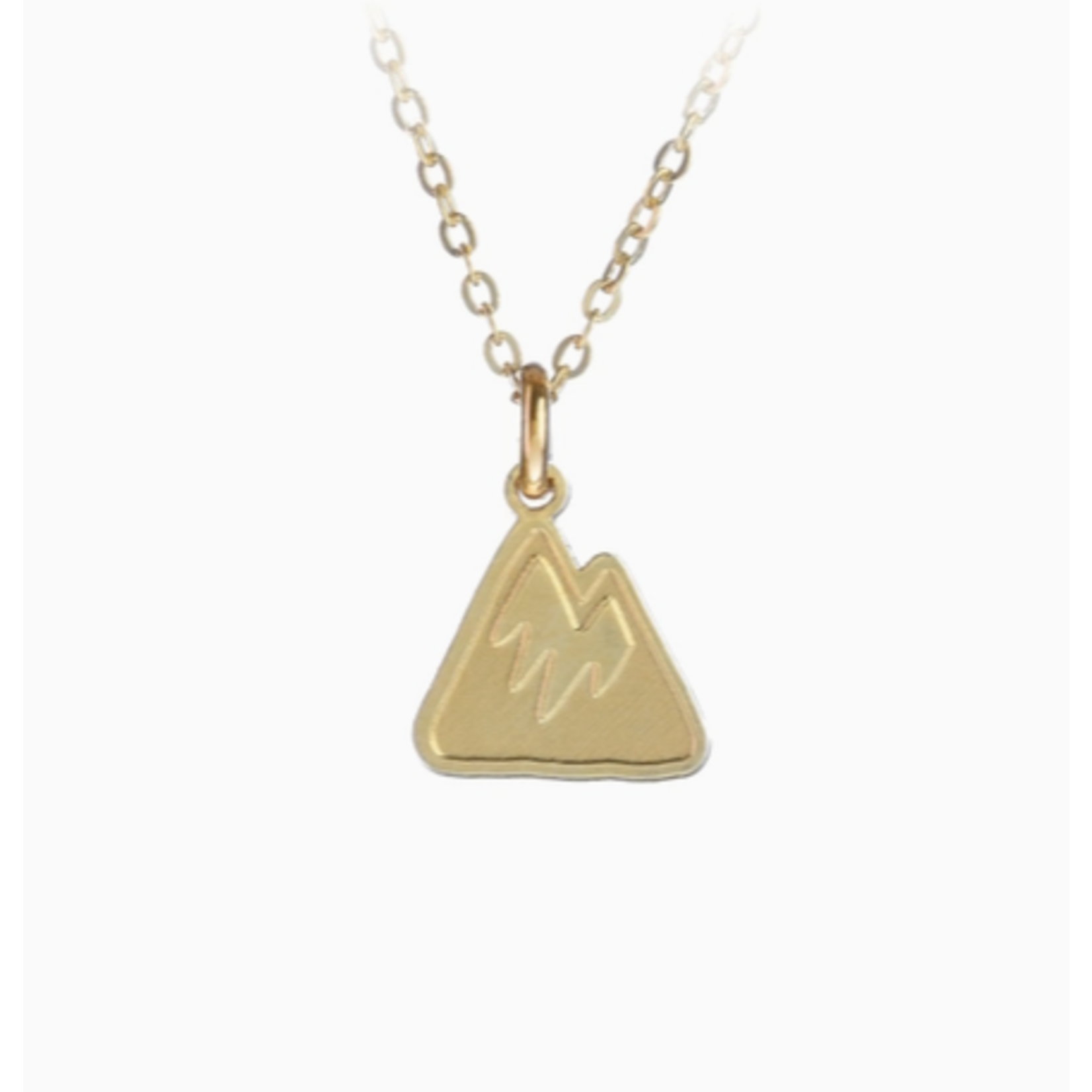 Bearded Jeweler Mountain Tiny Gold-Fill Necklace