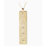Bearded Jeweler Ski Slopes Skinny Bar Gold-Fill Necklace