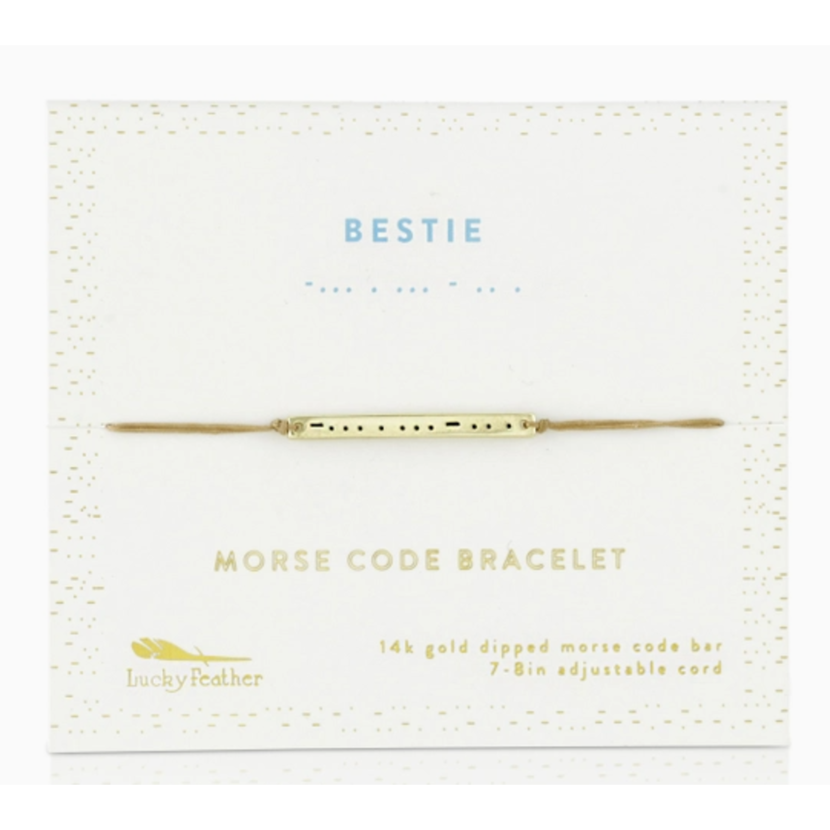 Lucky Feather Lucky Feather Morse Code Bar Bracelet - Bestie