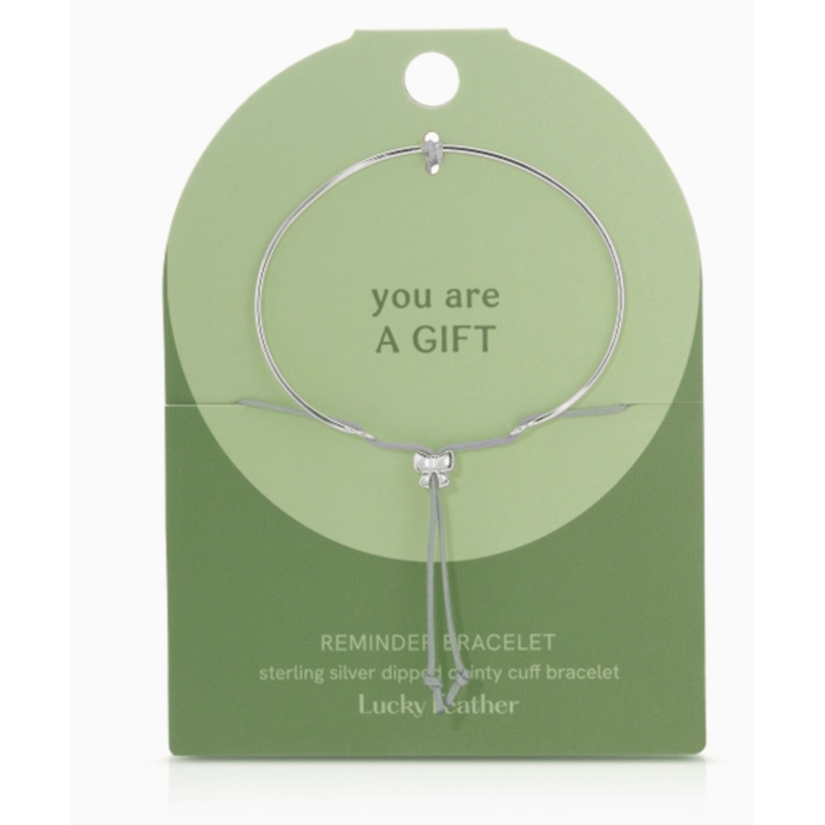 Lucky Feather Lucky Feather Reminder Bracelet- A Gift (Bow) - Silver