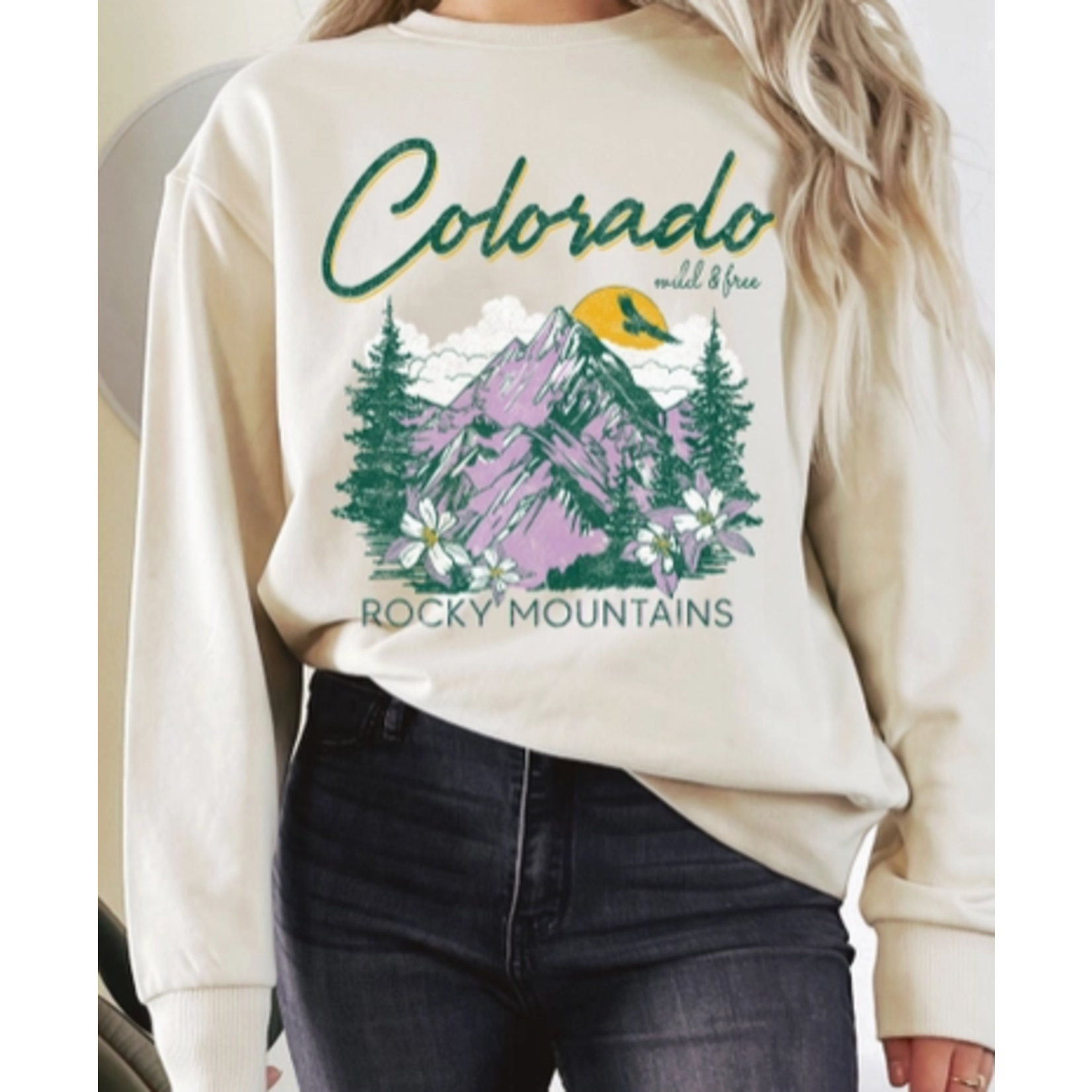 Rustee Clothing Rustee Colorado Wild and Free Terry Sweatshirts