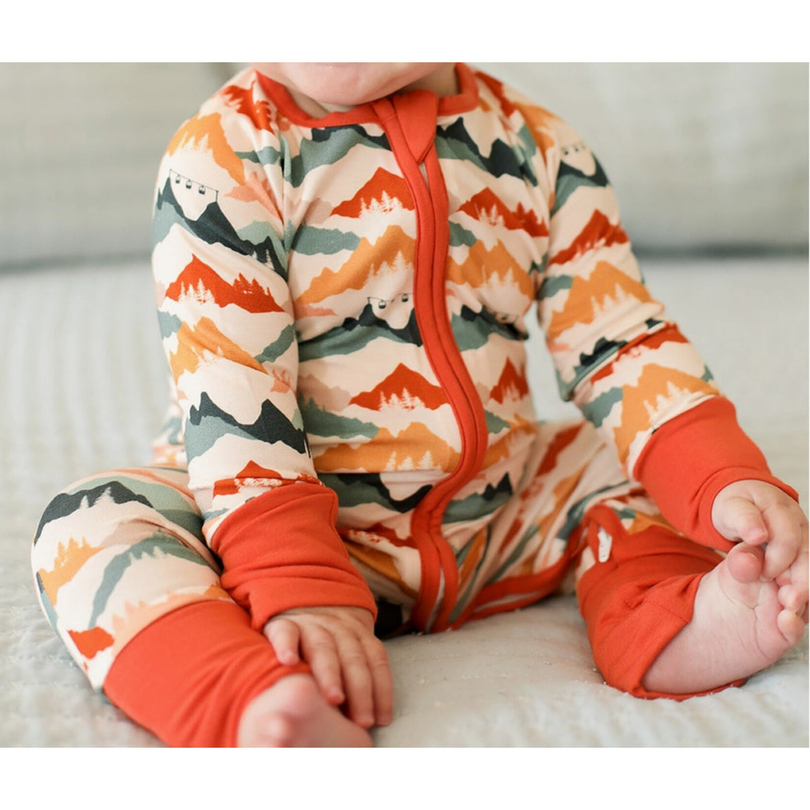 Bronze Moon Clothing S Slumber Mountain Print Bamboo Sleeper