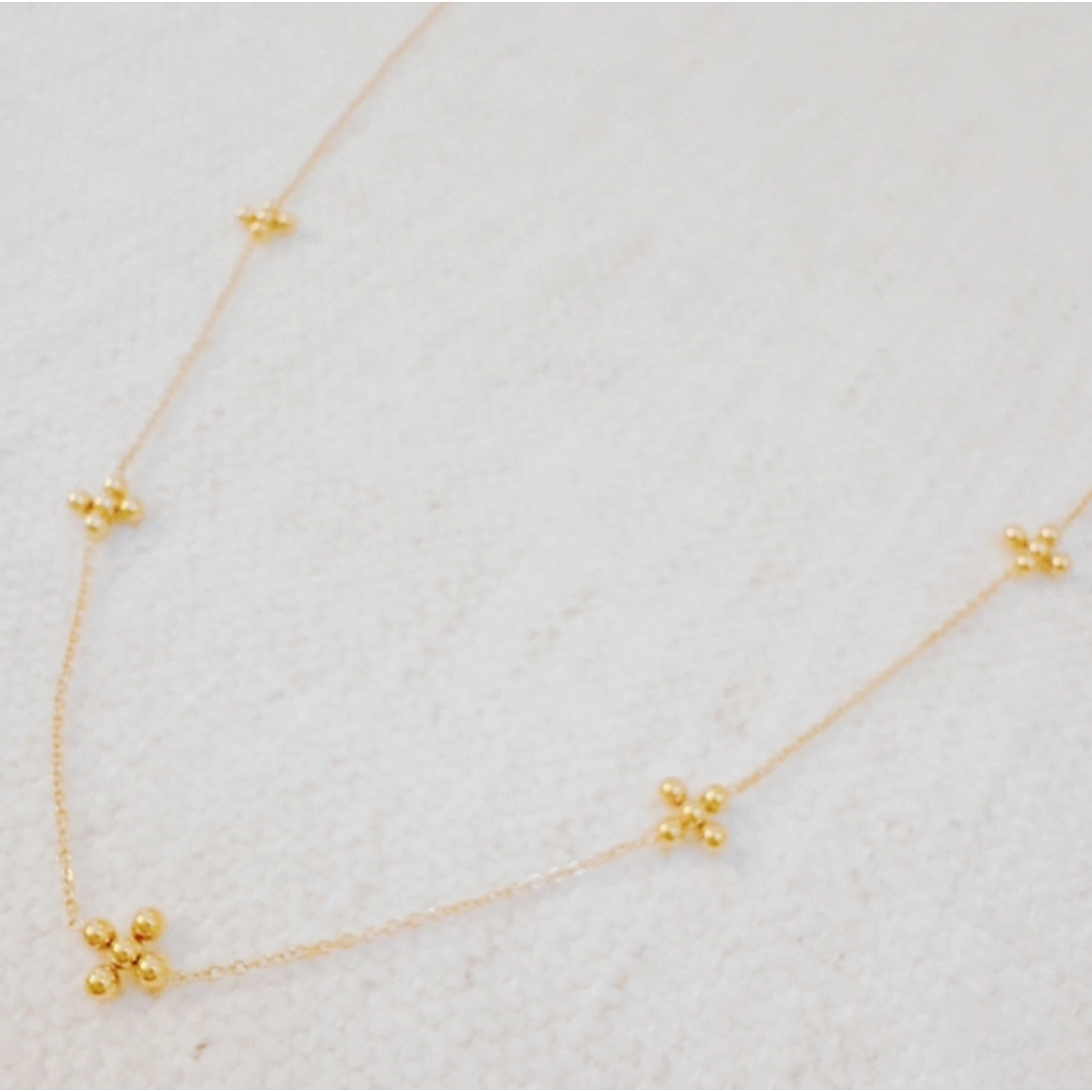Ellison+Young E&Y Dot Dot Golden Cross Necklace