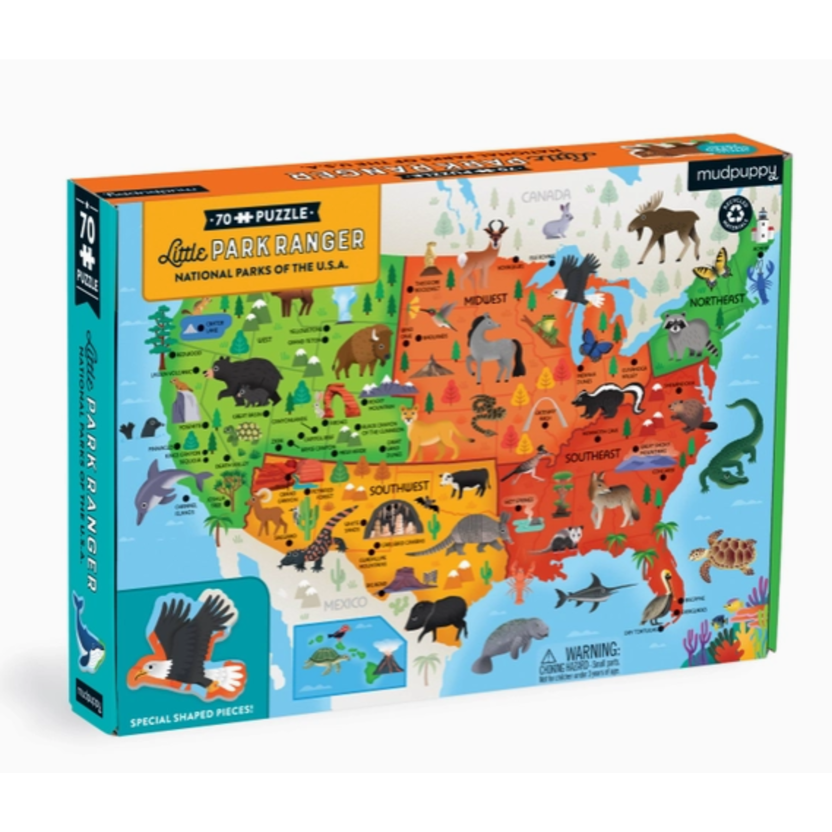 Chronicle Books Chronicle Books Little Park Ranger National Parks Map Puzzle
