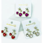 Love & Repeat L&R Delicious Cherry Rhinestone Earrings