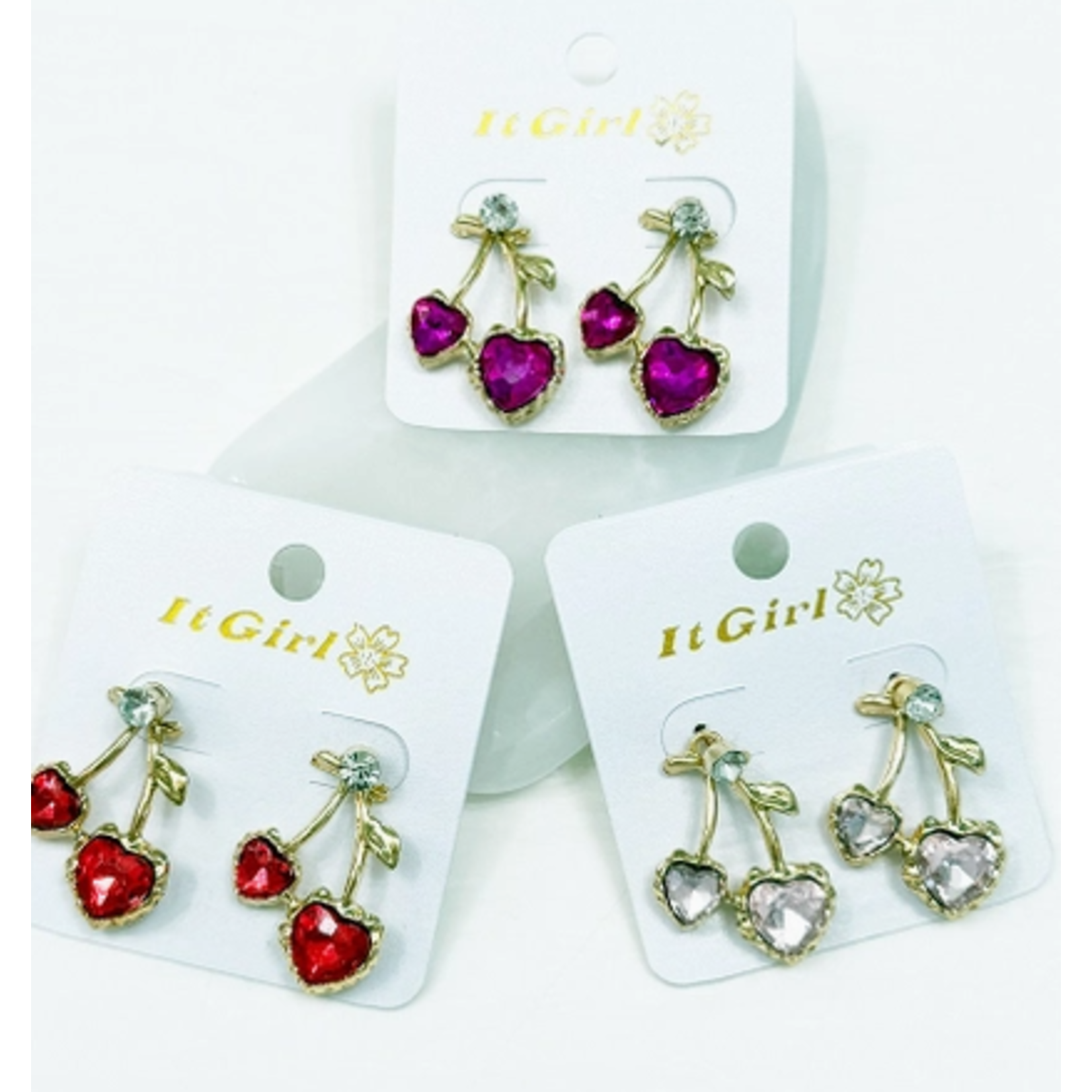 Love & Repeat L&R Delicious Cherry Rhinestone Earrings
