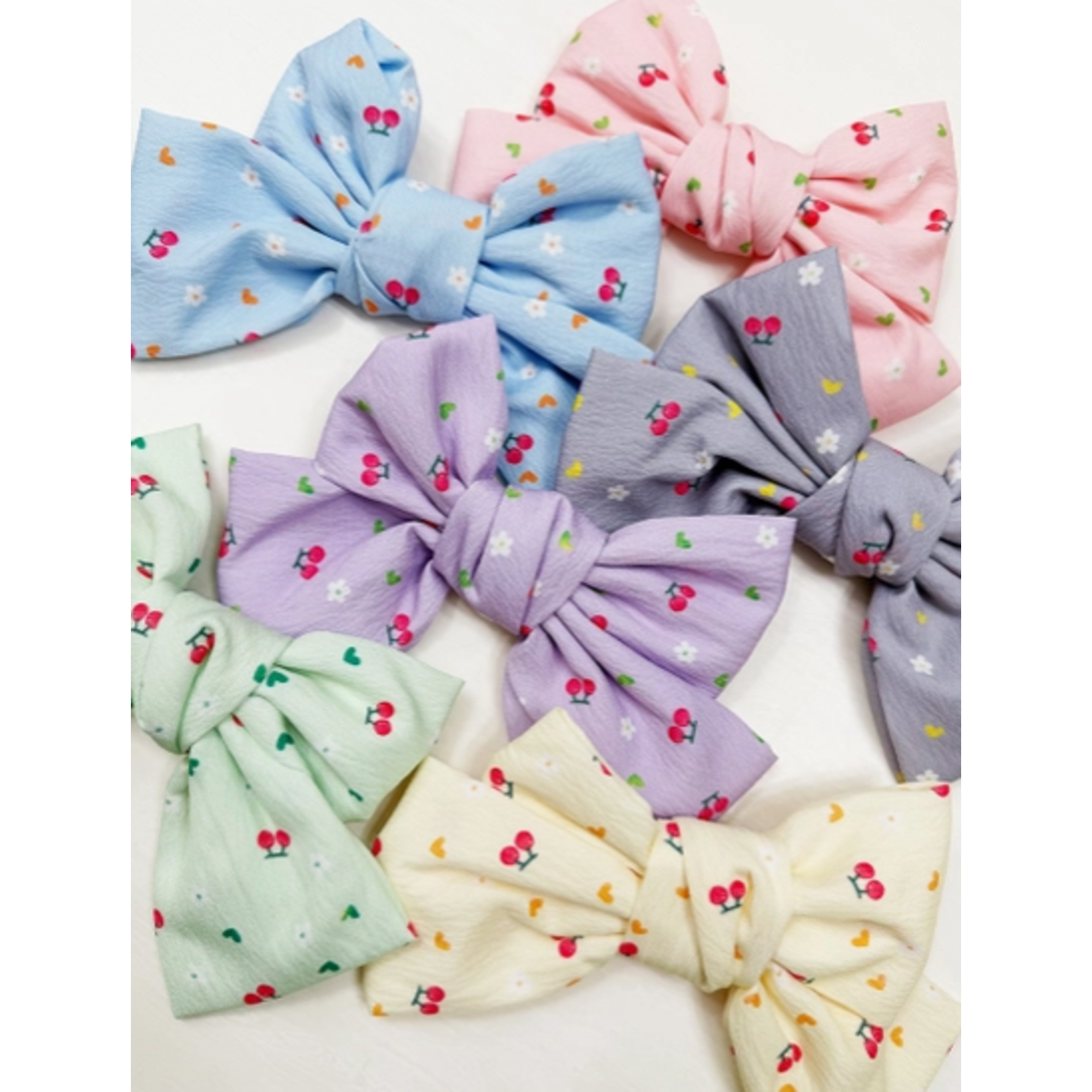 Love & Repeat L&R Double Layer Cherry Bow Hair Clips