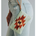Panache Apparel Panache Apparel Mint & Multicolored Aztec Wristlet