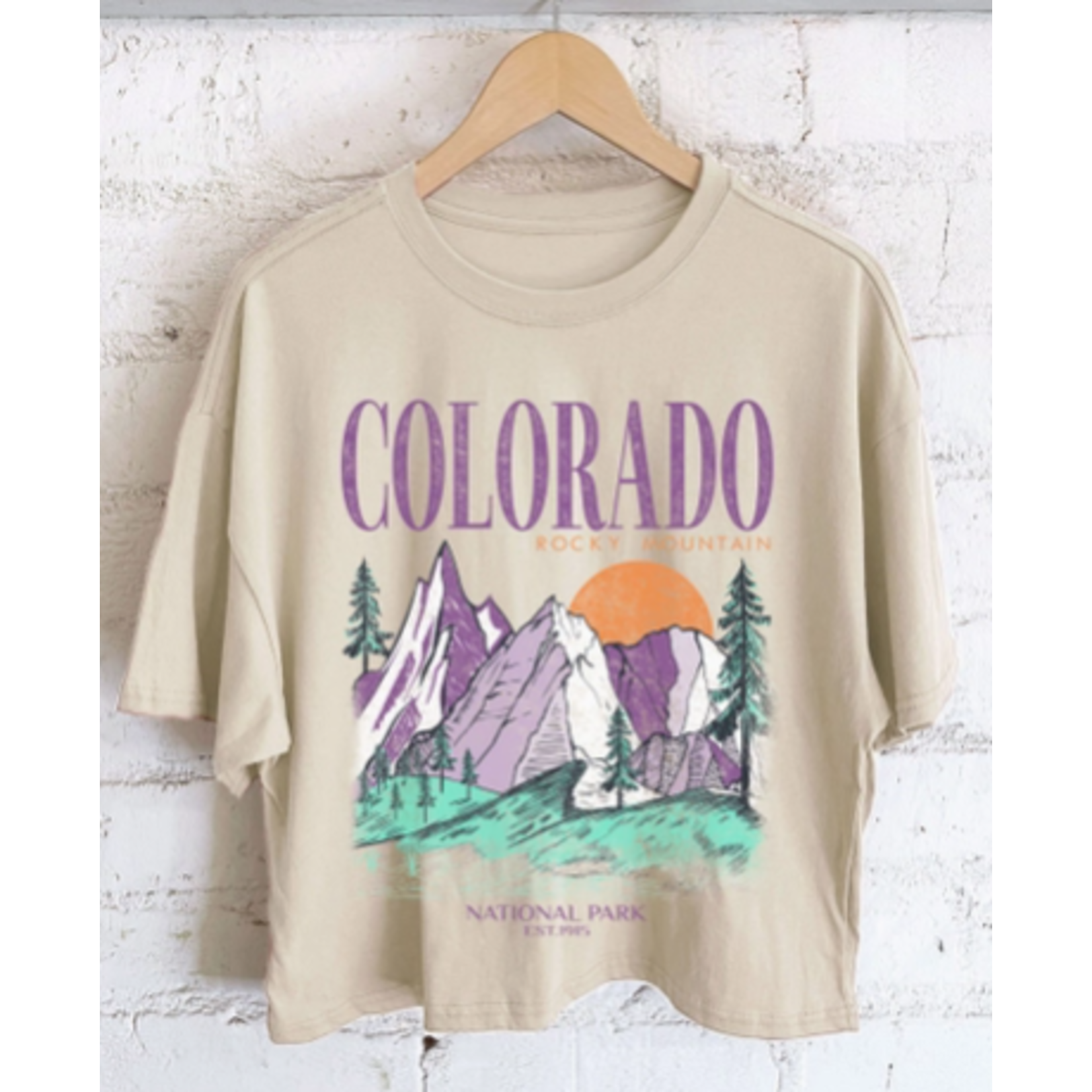 Rustee Clothing Rustee RM Purple Graphic Long Crop
