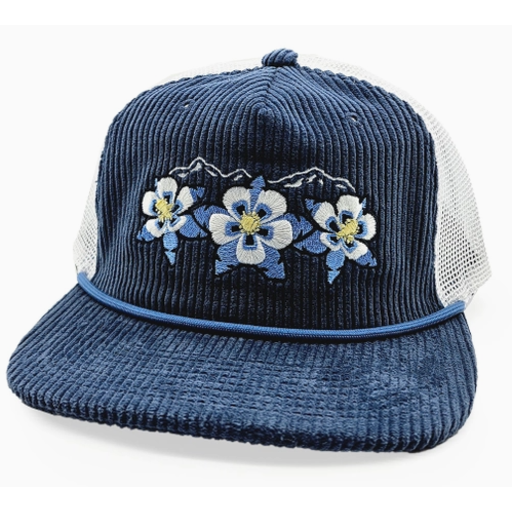 Coloradocool ColoradoCool Floral Range Trucker - Navy Corduroy/White
