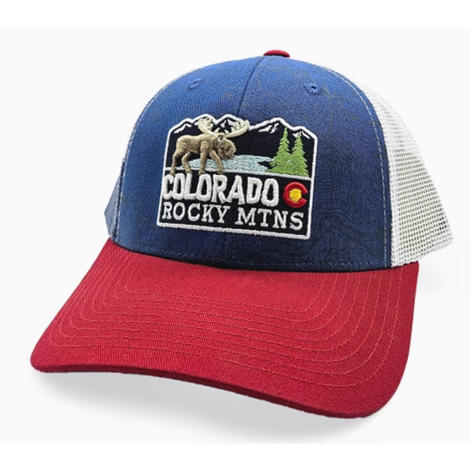 Coloradocool ColoradoCool- Mountain Moose - Youth Hat - Navy/Red/White
