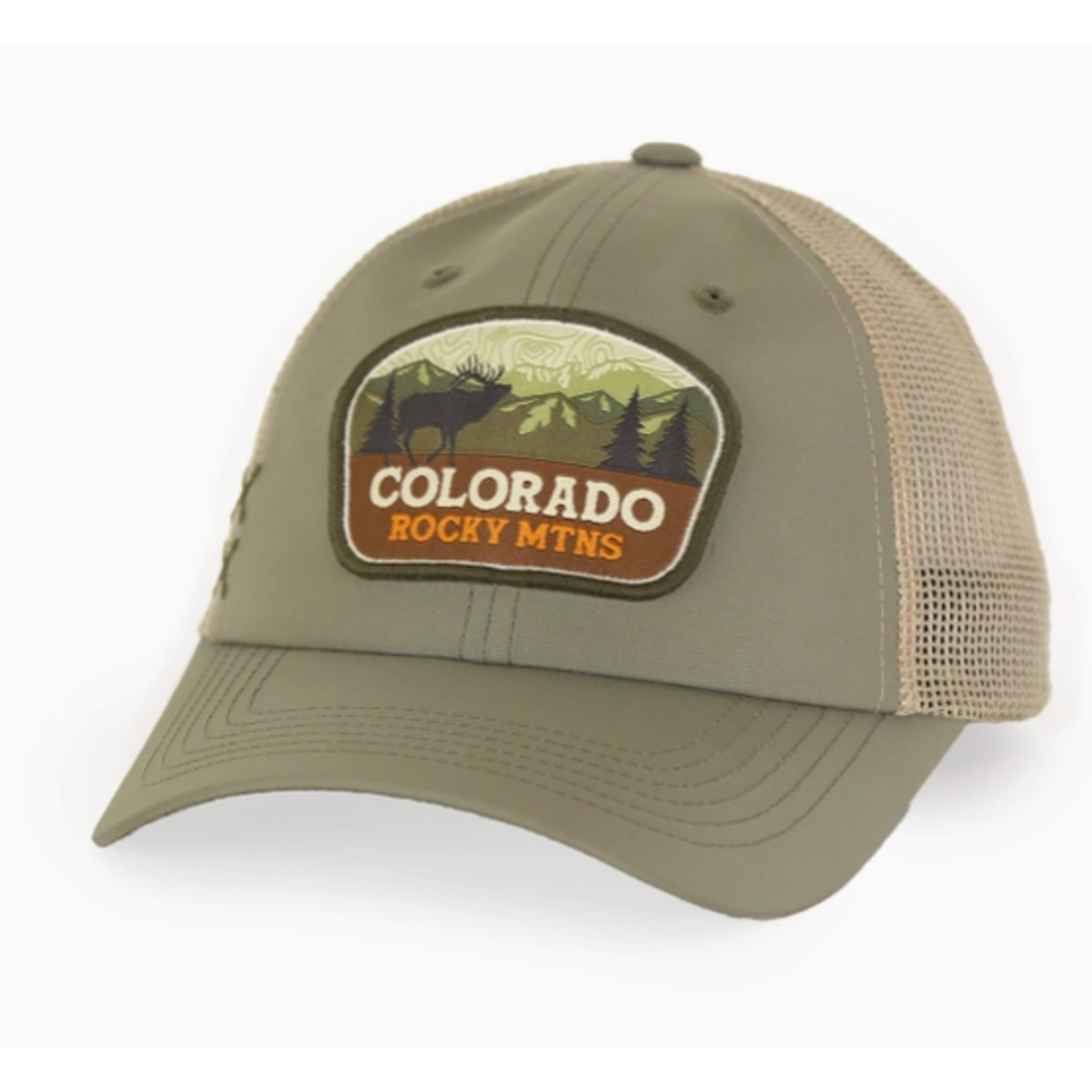 Coloradocool ColoradoCool- Rocky Mtns - Olive/Khaki - Washed Trucker