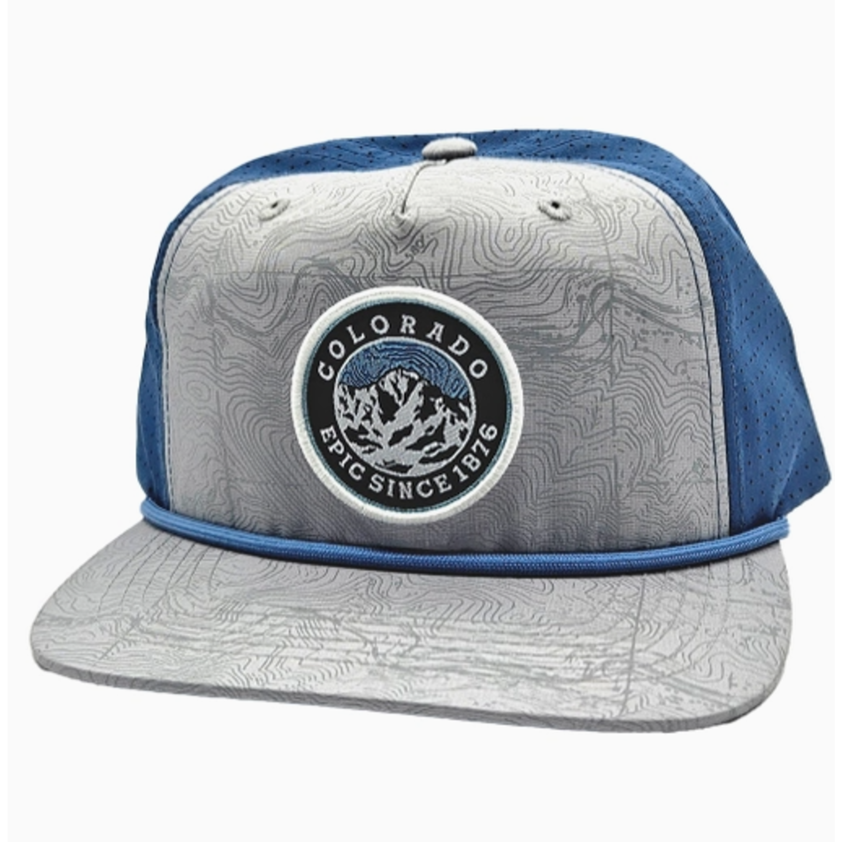 Coloradocool ColoradoCool- Sneffels Circle Patch Hat - Gray/Indigo - Flat