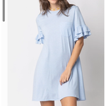 Very J Very J French Terry Pocket Tee Shirt Dress