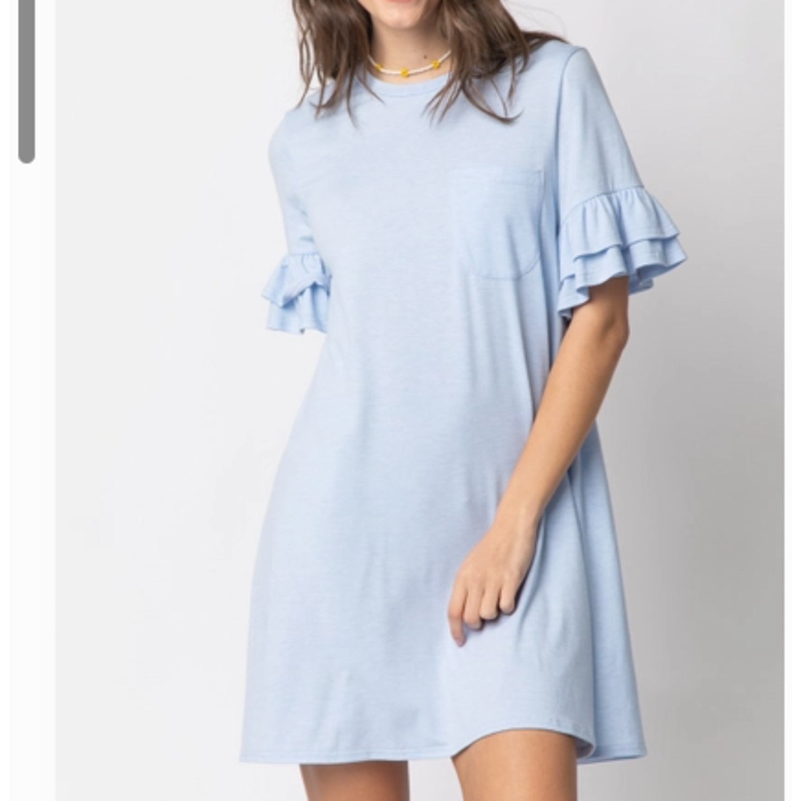 Very J Very J French Terry Pocket Tee Shirt Dress