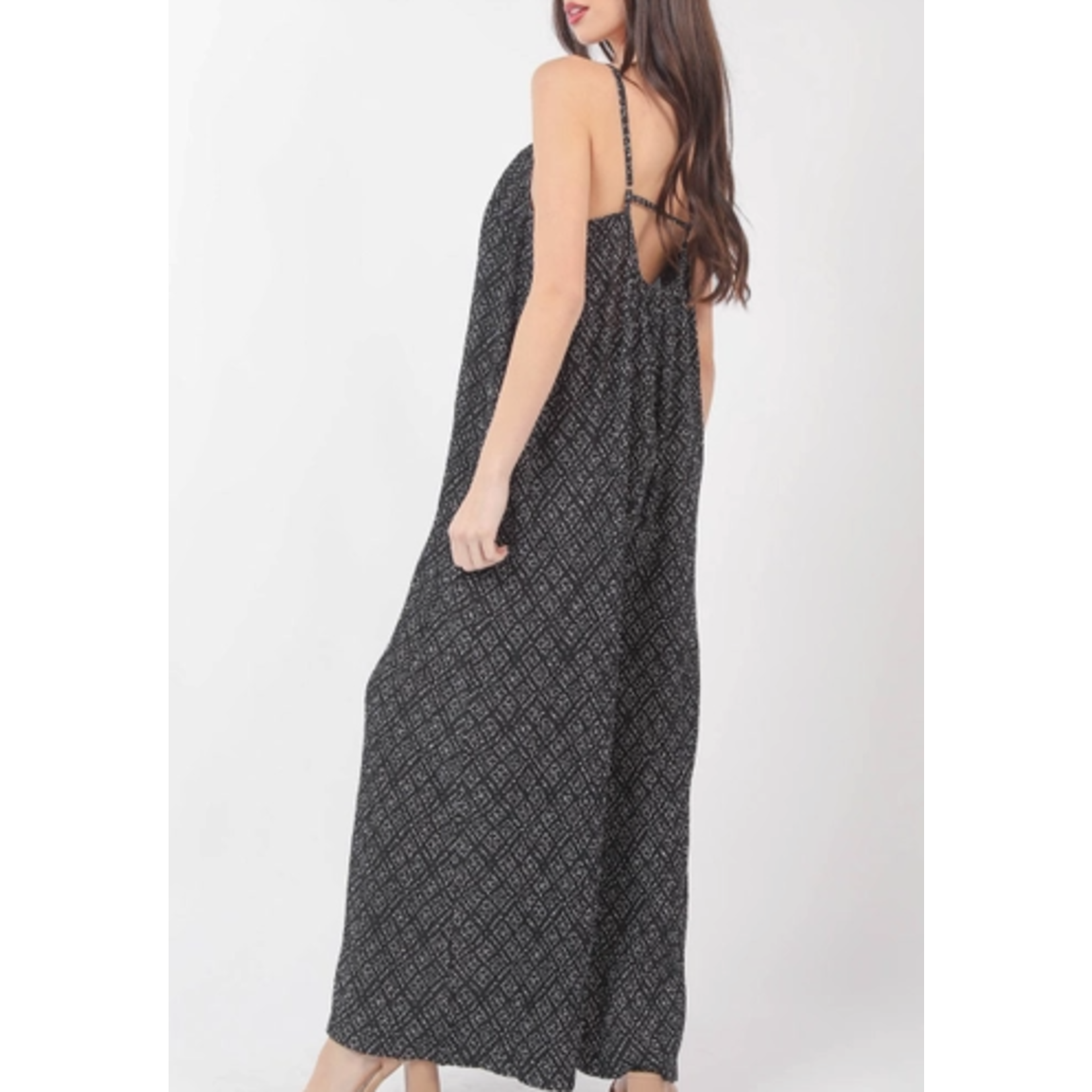 Very J Very J Sleeveless Pleated Wide Leg Jumpsuit w/ Pockets
