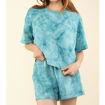 Very J Very J Solid Quilted Washed Comfy Knit Top & Shorts Sets