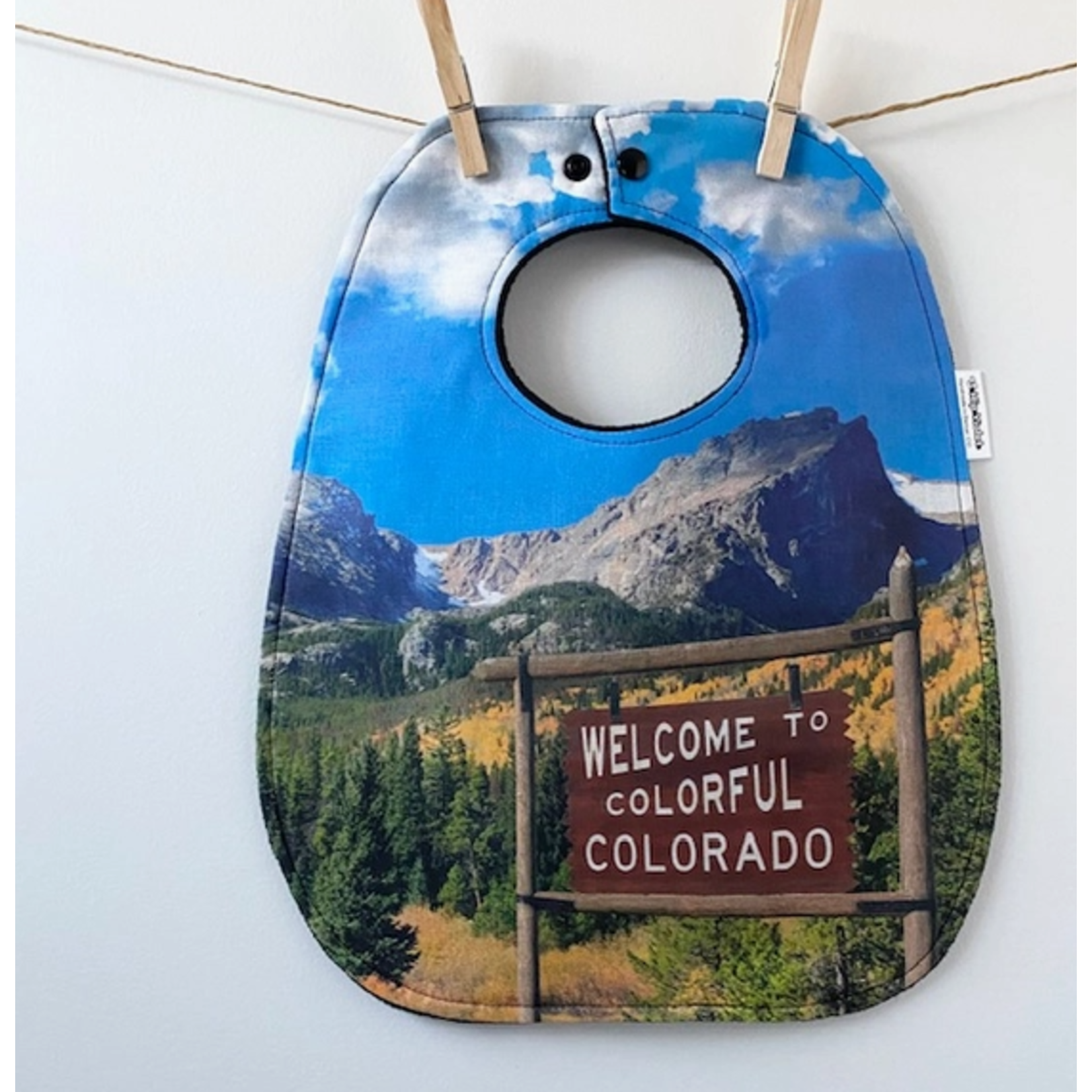 Hip Violet Welcome To Colorful Colorado Baby Bib