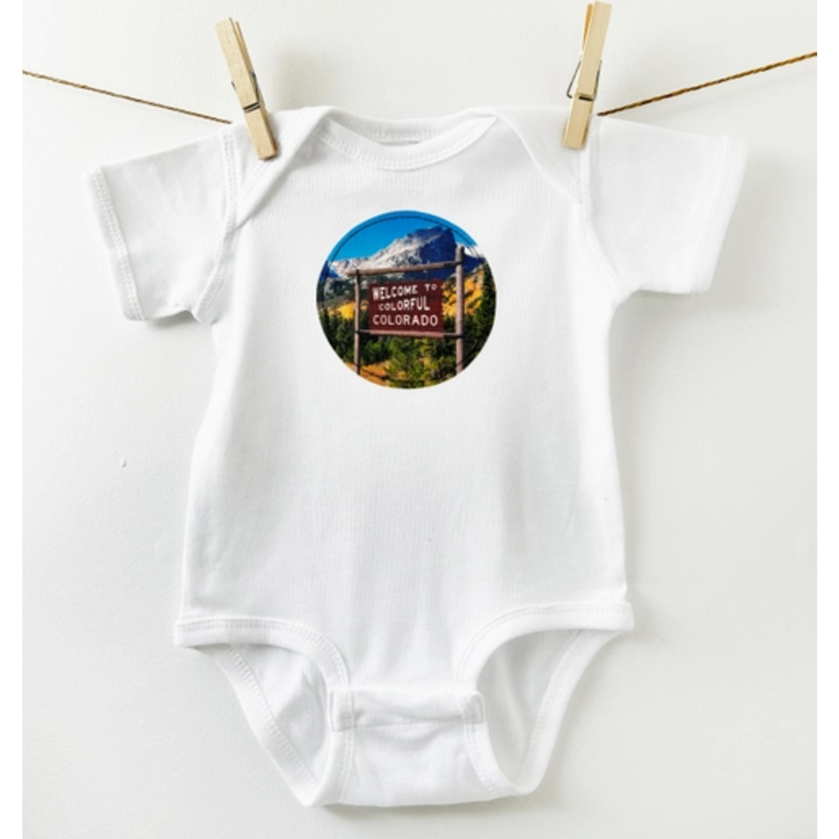Hip Violet Hip Violet Welcome To Colorful Colorado Baby Bodysuit