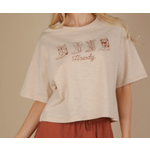 Very J Very J Oversized Screen Print Graphic Casual Knit T Shirt