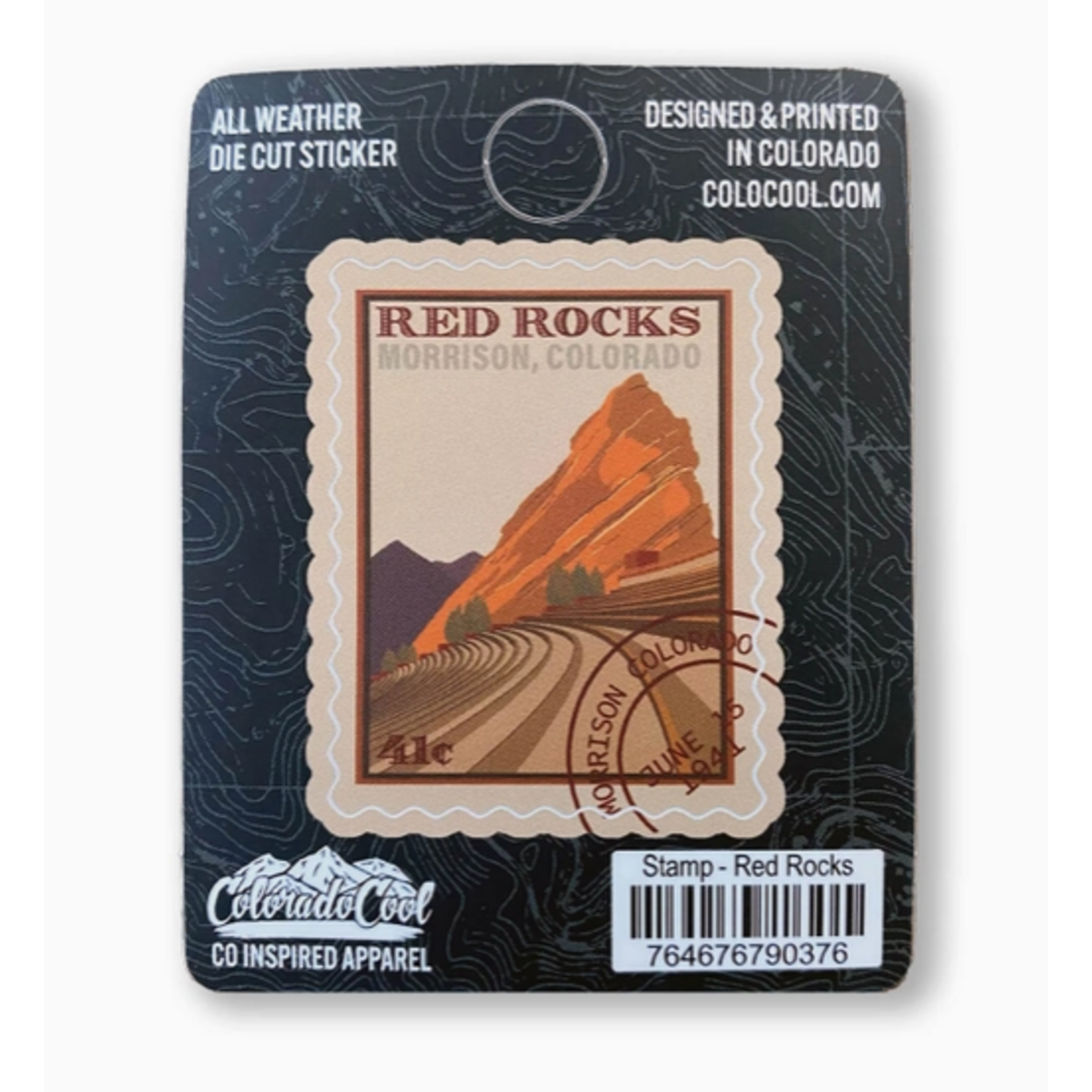 Coloradocool ColoradoCool Stamp Sticker - Red Rocks