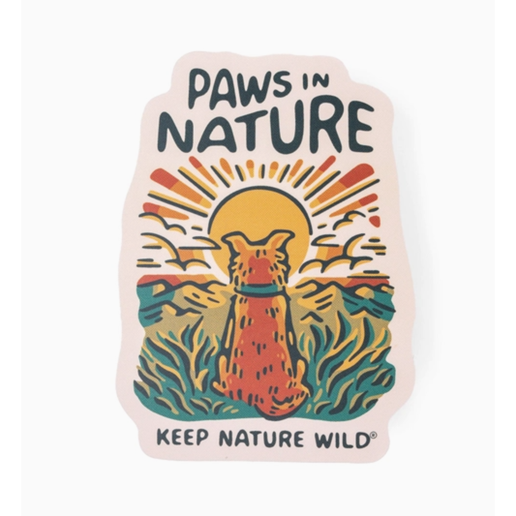 Keep Nature Wild KNW Dog Paws in Nature | Sticker