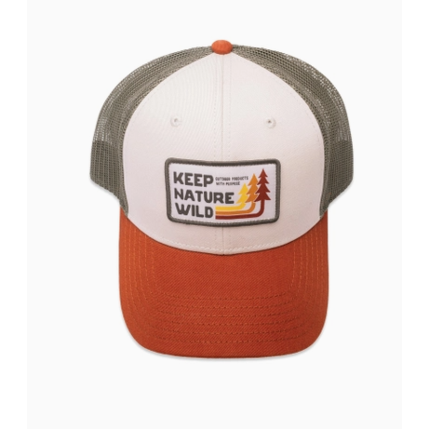 Keep Nature Wild Keep Nature Wild Retro Pines Trucker Hat | Olive/Beige/Copper