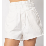Very J Very J High-Waist Washed Twill Shorts