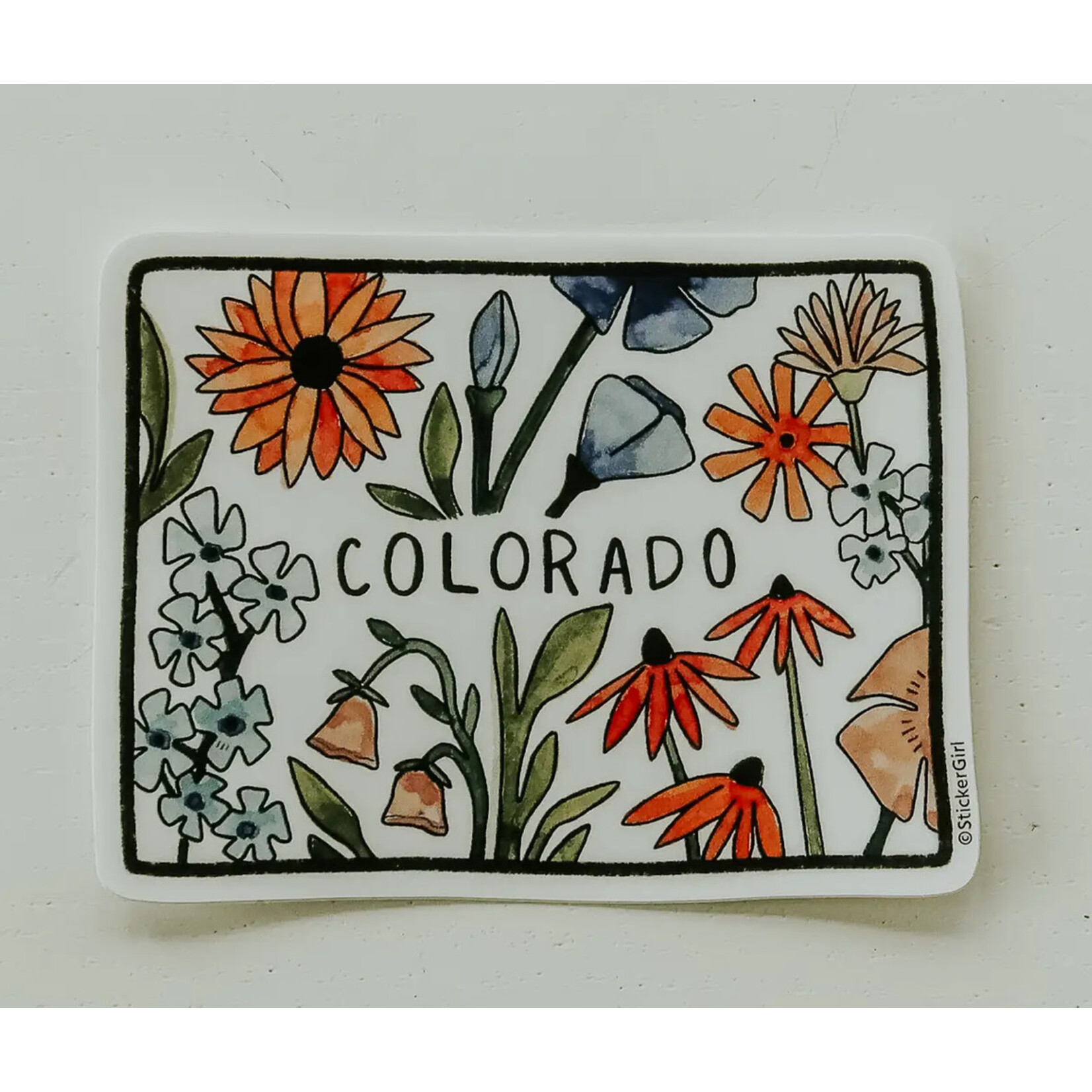 Sticker Girl Sticker Girl  Colorado Flower State Vinyl Sticker