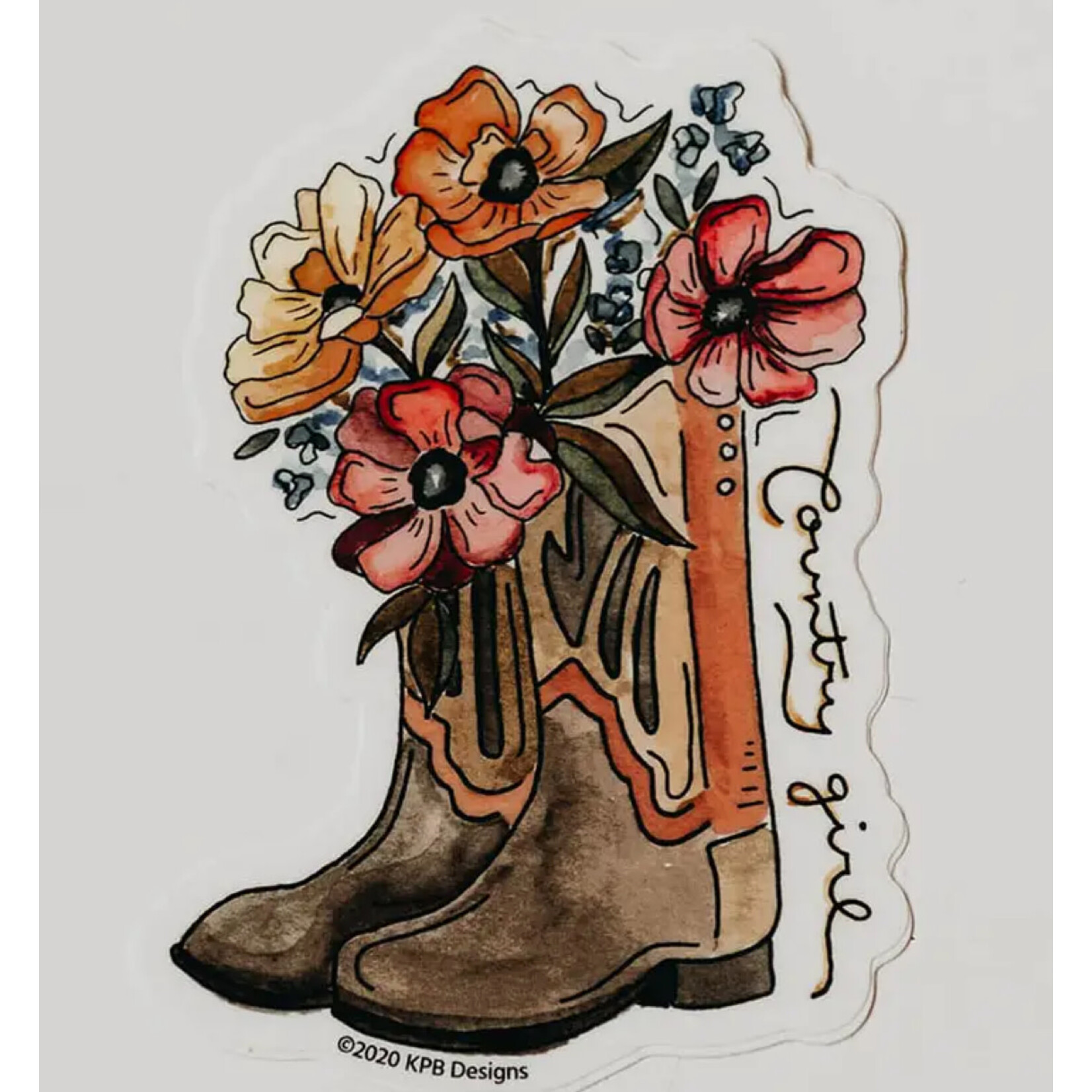 Sticker Girl Sticker Girl Country Girl Boot Vinyl Sticker