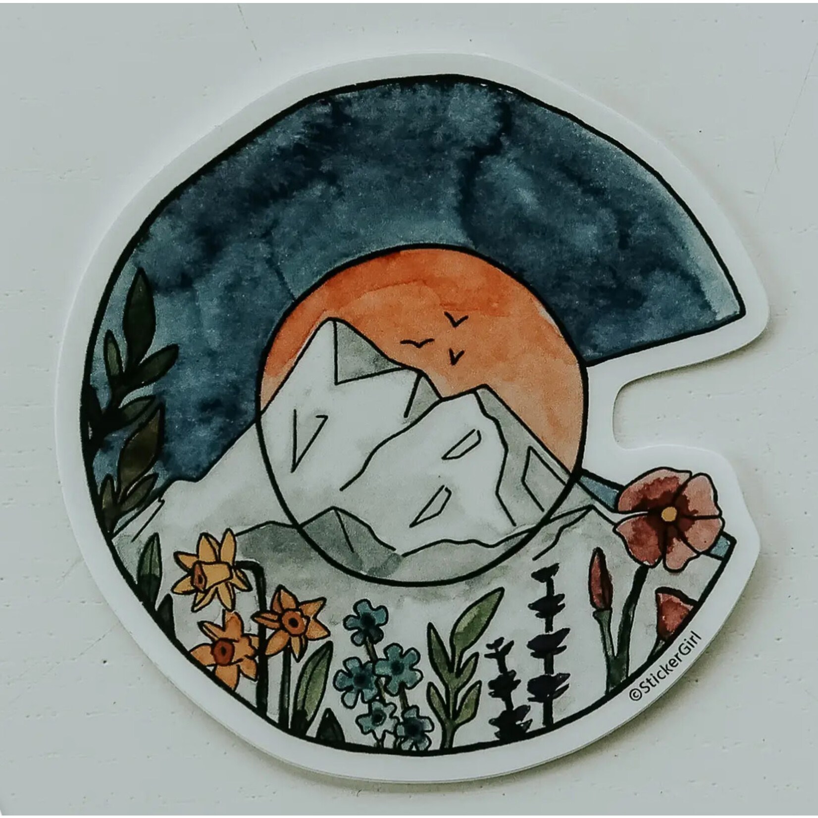 Sticker Girl Sticker Girl  Floral Colorado Sign Vinyl Sticker