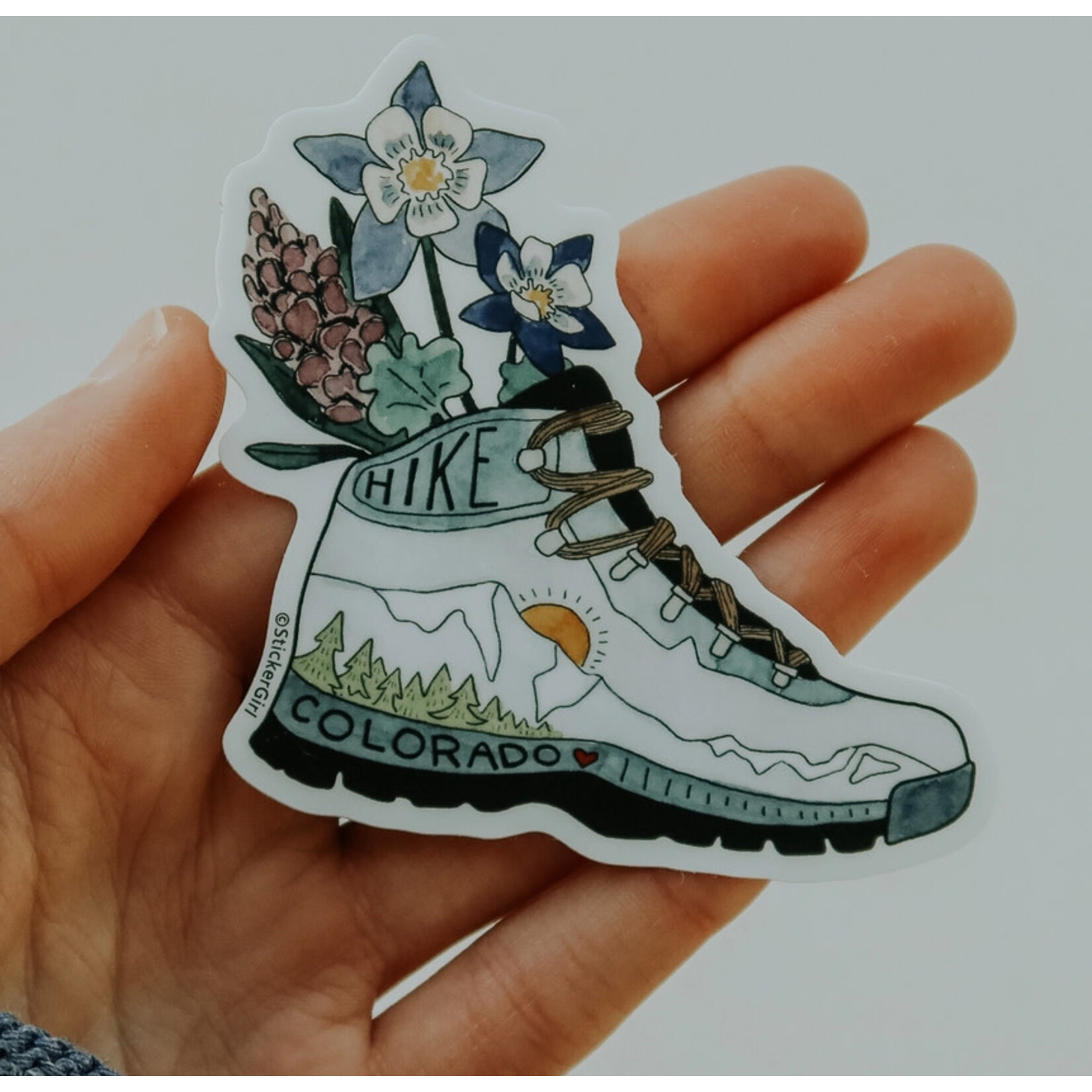 Sticker Girl Sticker Girl Hike Colorado Shoe Vinyl Sticker