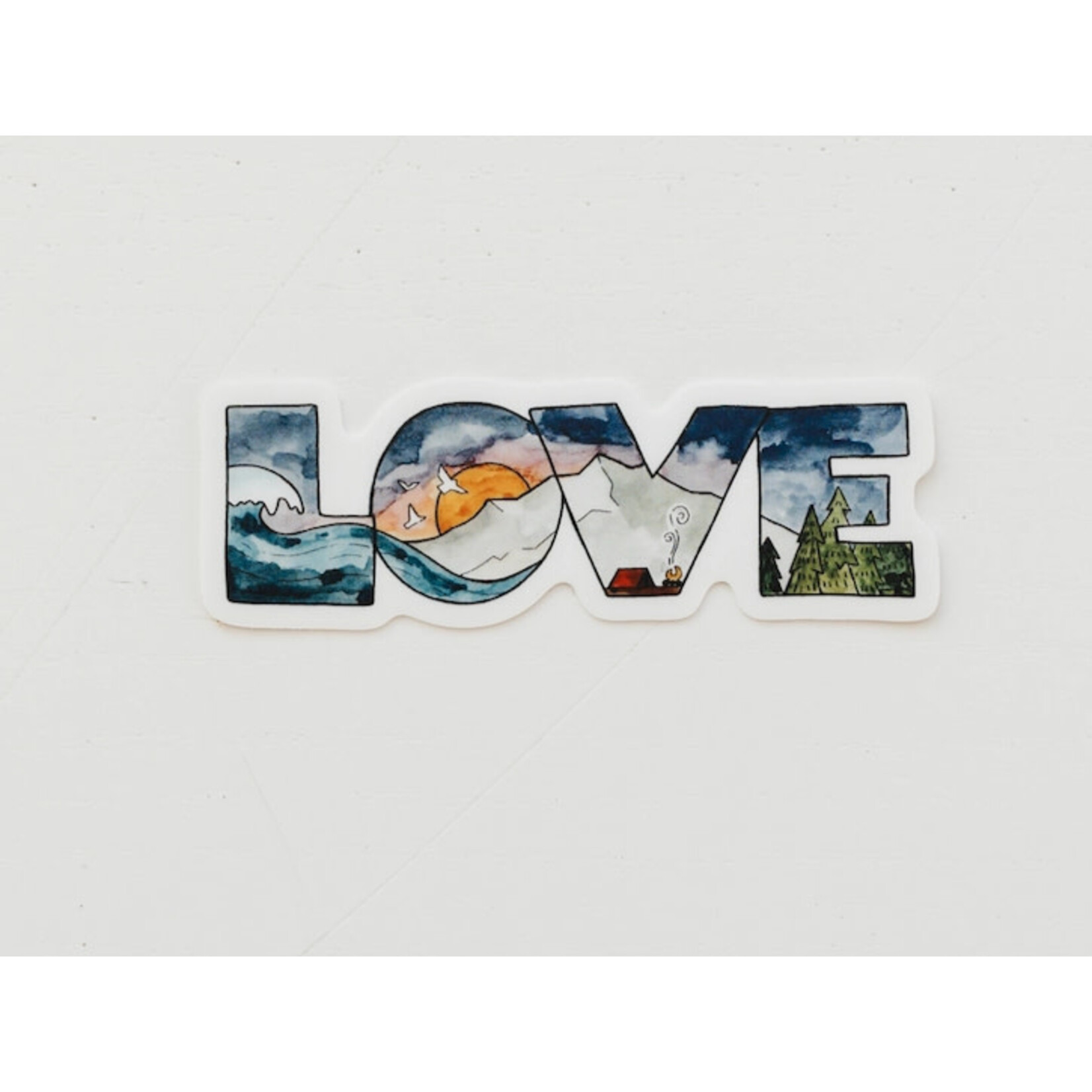 Sticker Girl Sticker Girl   Mini Love Mountains Vinyl Sticker