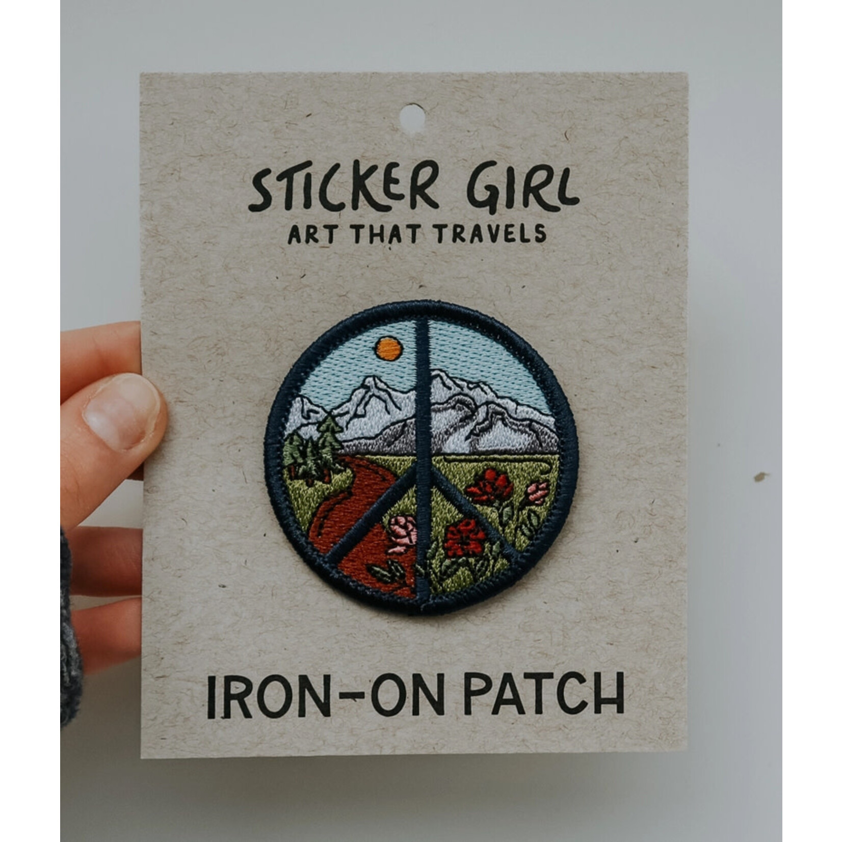 Sticker Girl Sticker Girl Circle Peace Embroidered Iron On Patch
