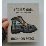 Sticker Girl Sticker Girl Hiking Boot Embroidered Iron On Patch