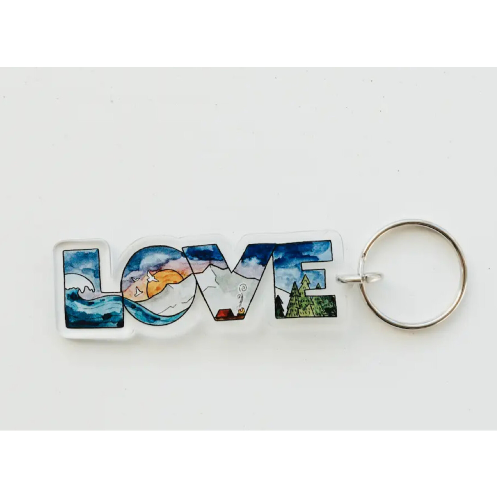 Sticker Girl Sticker Girl Love Mountains Keychain