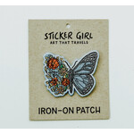 Sticker Girl Sticker Girl Flower Butterfly Embroidered Iron On Patch