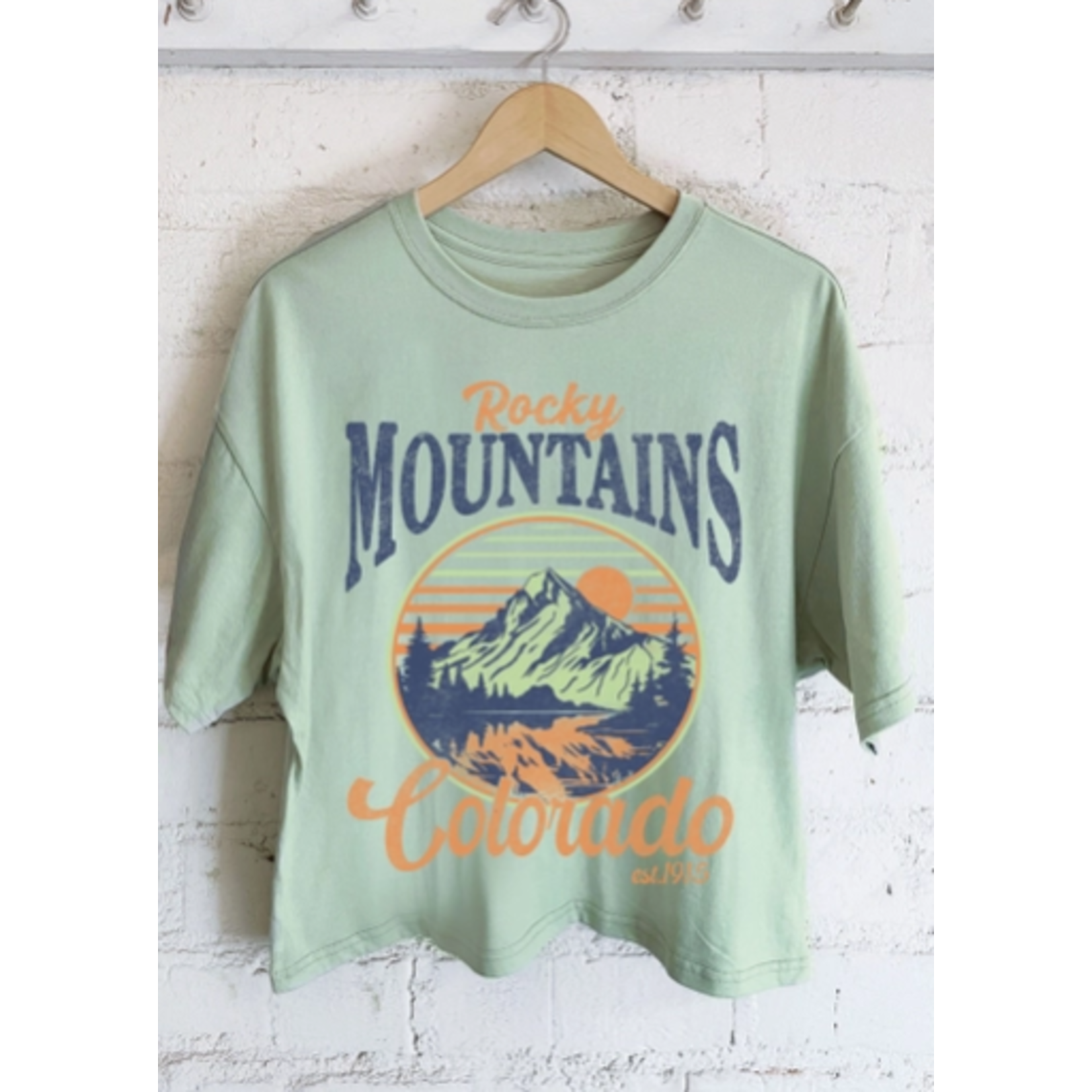 Rustee Clothing Rustee RM Orange Graphic Long Crop