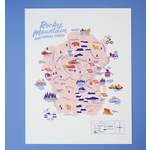 Little Known Goods Rocky Mountain Nat'l Park Map Pink