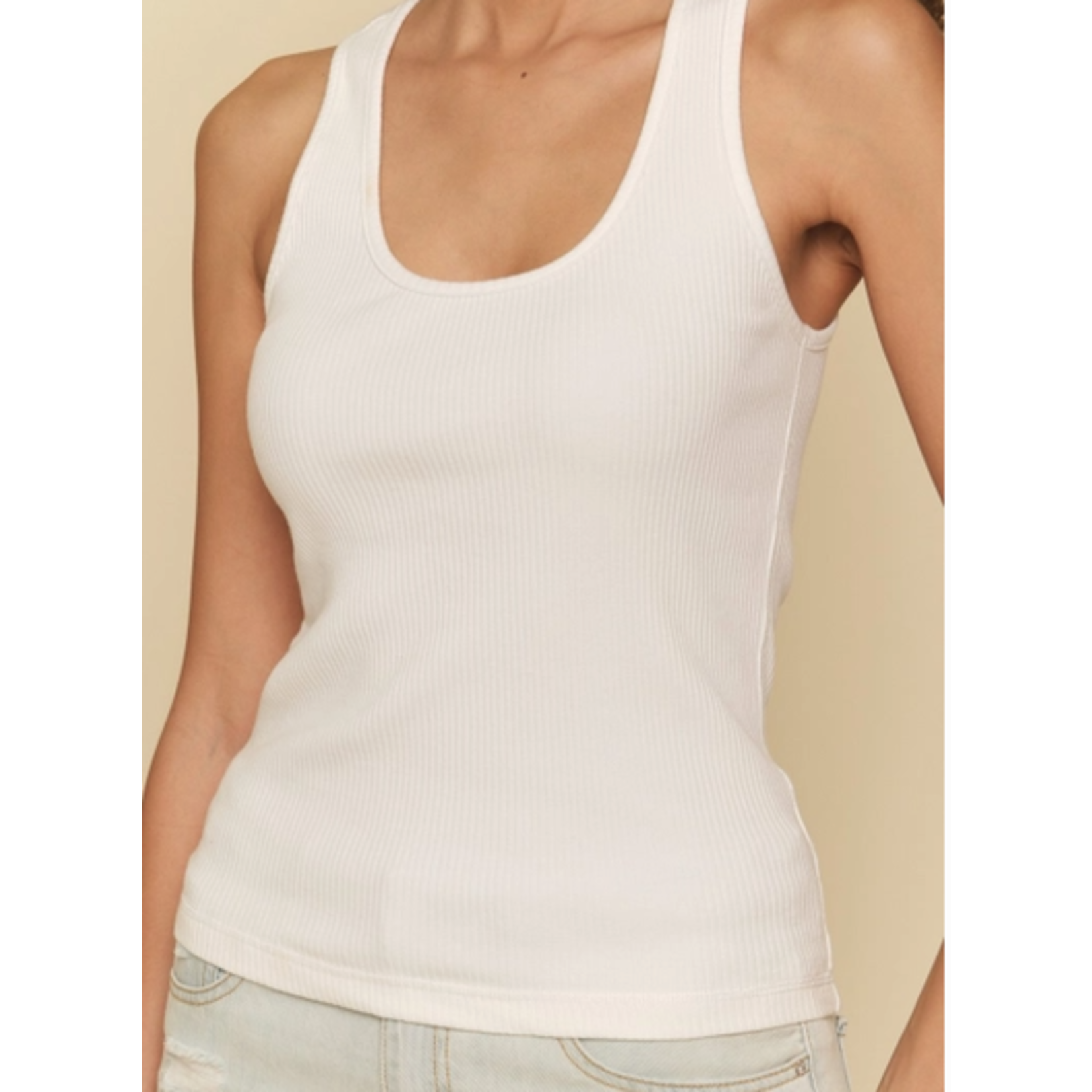 Mystree Mystree Washed Rib Tank Top