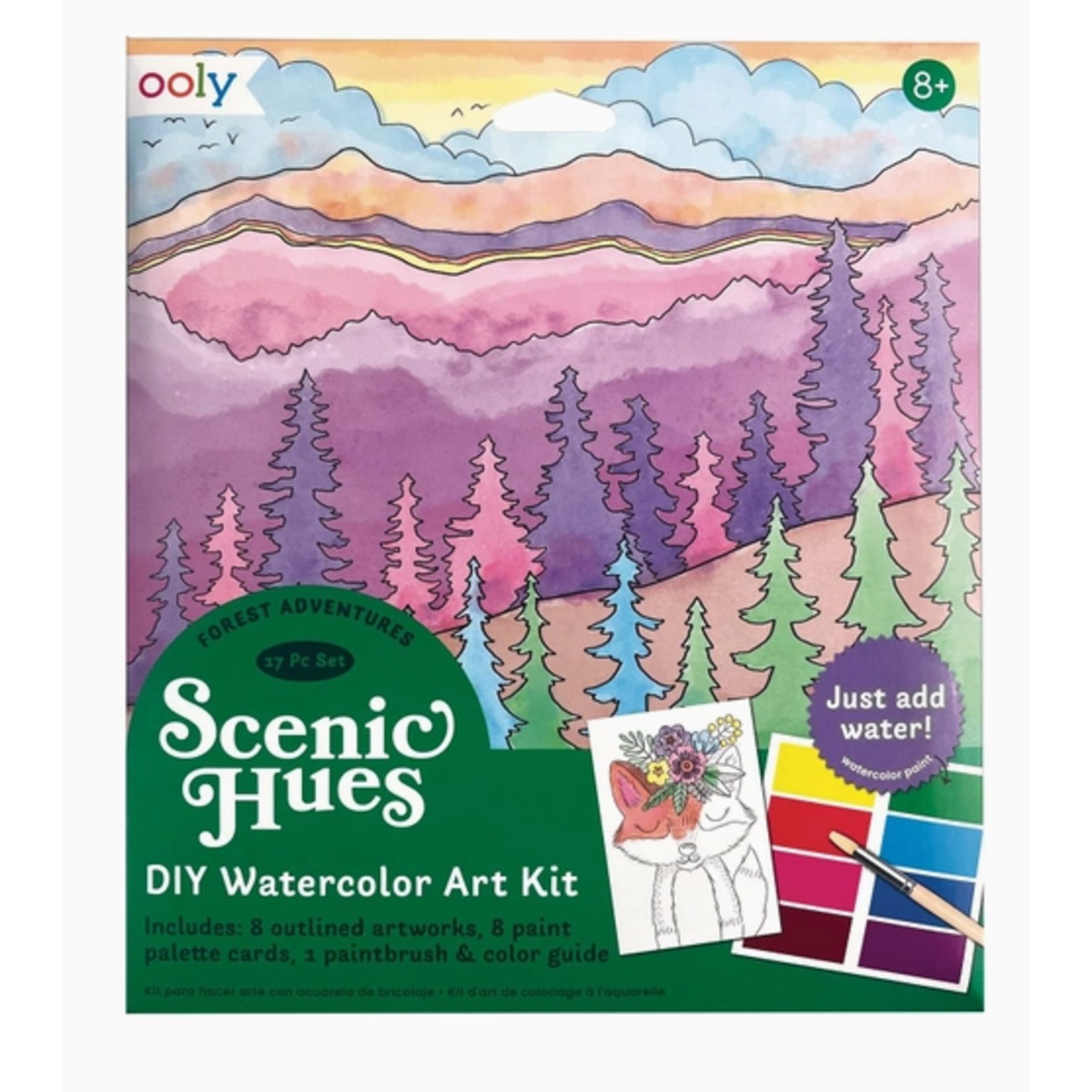 ooly Ooly Scenic Hues D.I.Y. Watercolor Kit Forest Adventure