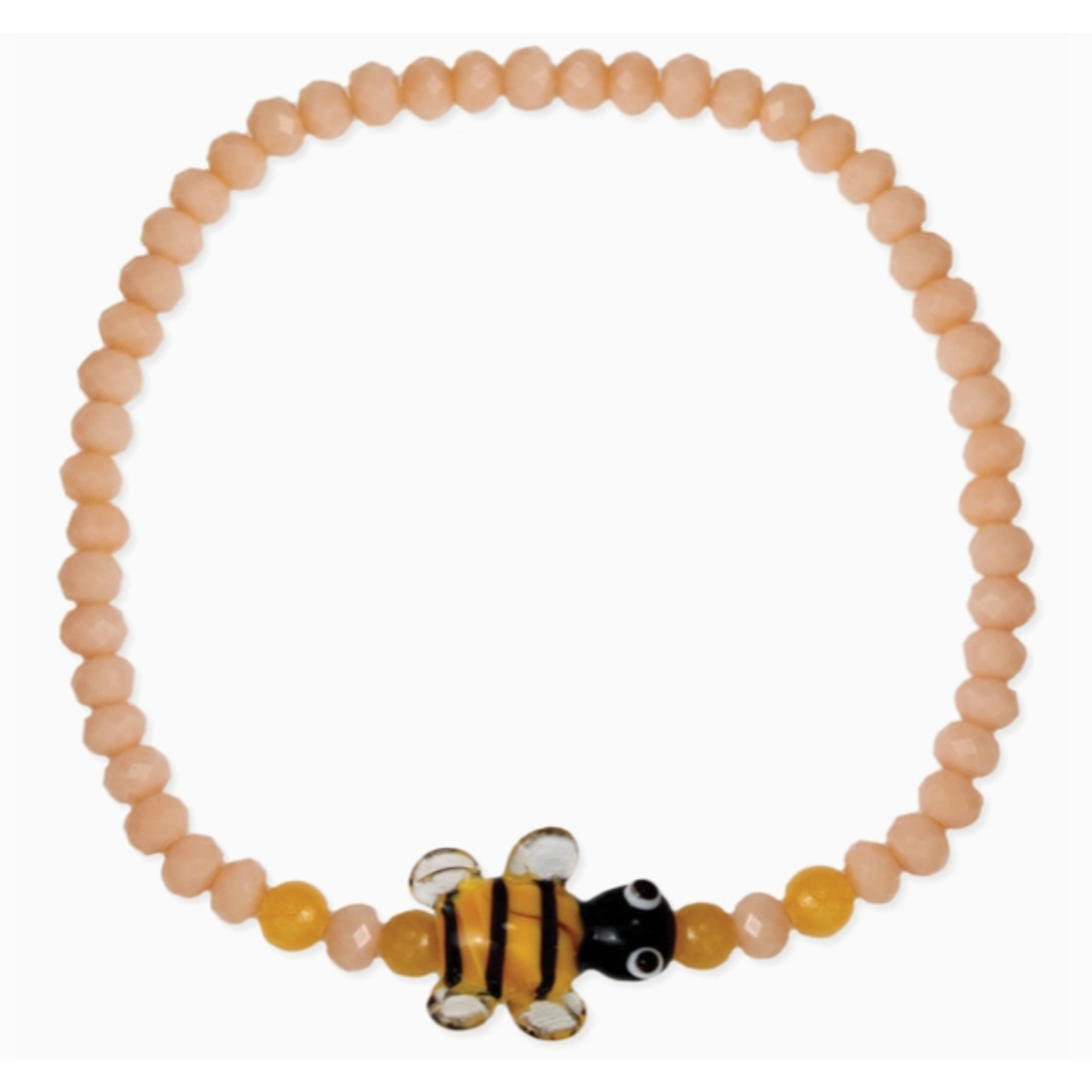 ZAD ZAD Buzzworthy Glass Bee Stretch Bracelet