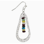 ZAD ZAD Festive Southwest Silver Teardrop Bead Earrings